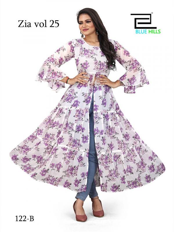 Blue Hills Zia Vol 25 Printed Georgette Kurti Collection